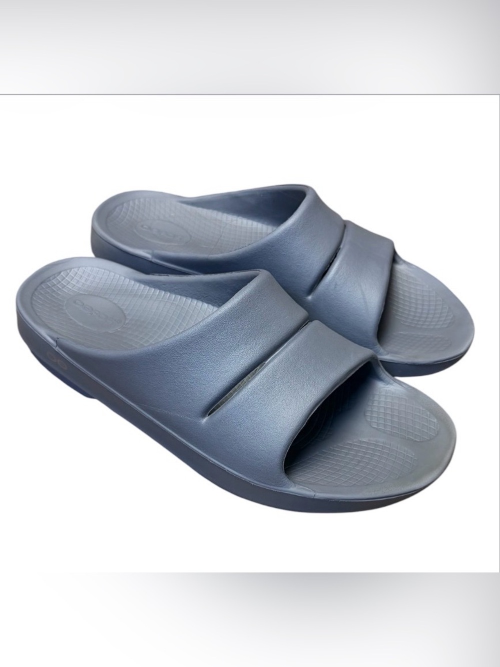 Oofos Ooahh Sport Slide Sandals Mens 10; Womens 12 EU 43 Gray Recovery Comfort